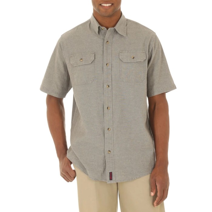 Men's double pocket dress shirt