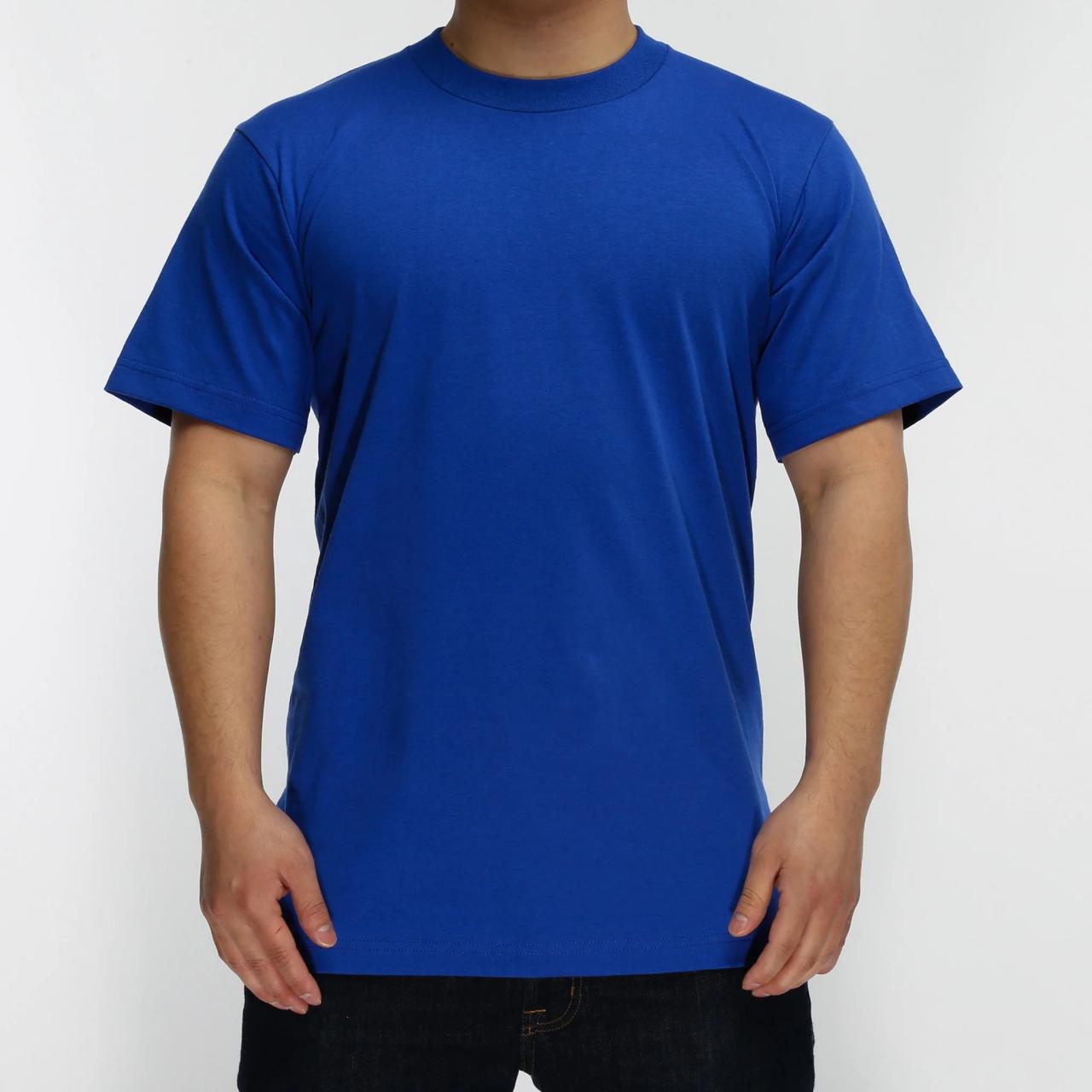 Royal blue men's dress shirt short sleeve