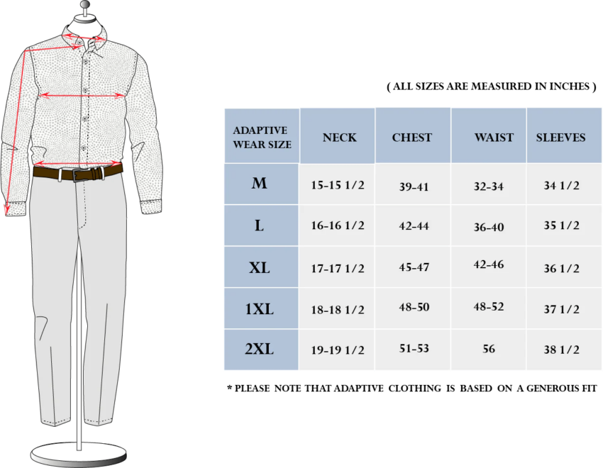 Mens dress shirts sizing